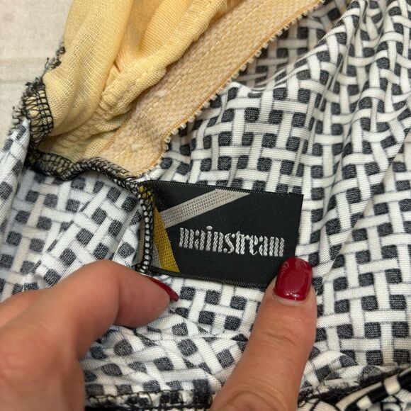 Mainstream Vintage 70s Gingham Open Back Stretch Romper Swimsuit Size 8 - Picture 10 of 14